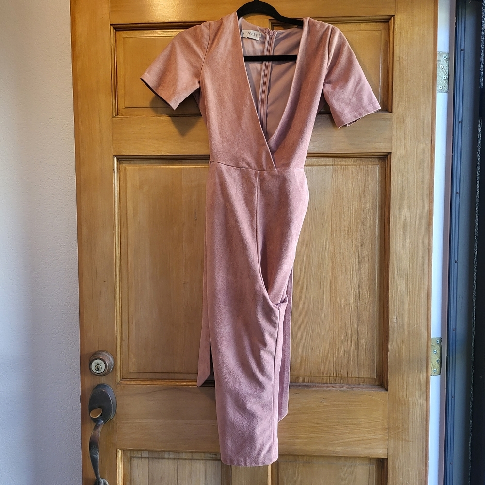Lioness Pink Swede Dress XS